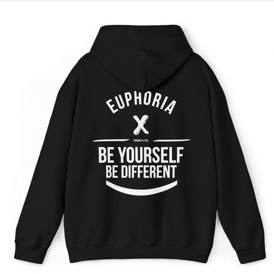 European And American Printing Euphoria Signature Velvet Padded Hooded Sweatshirt - amazitshop