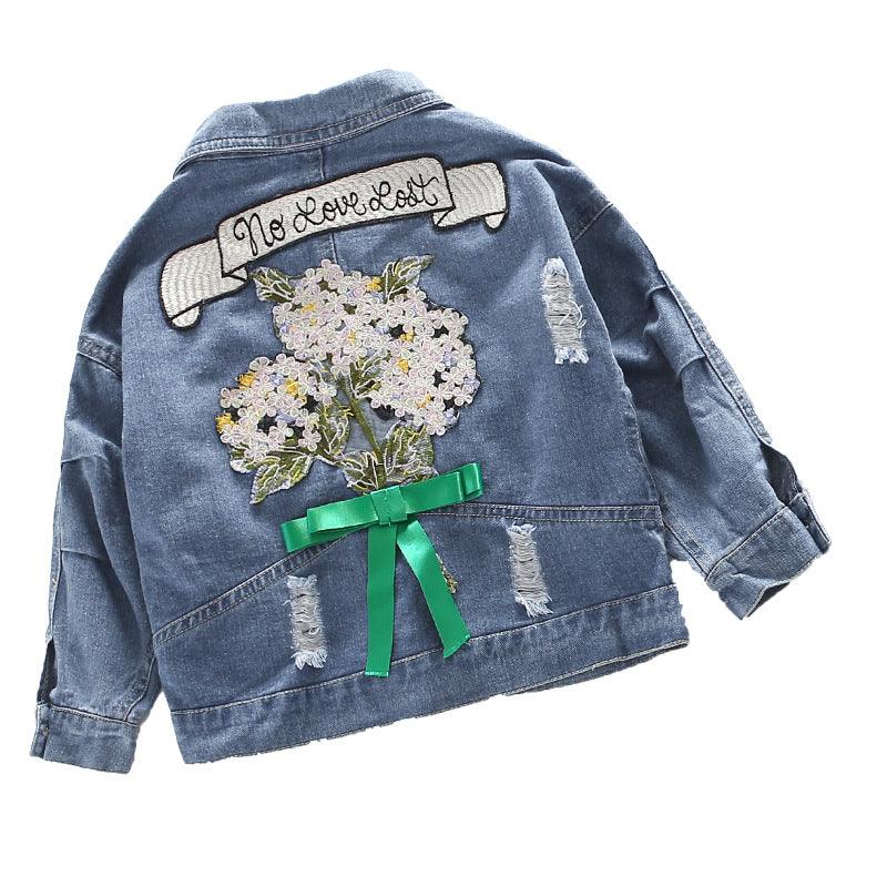 Cute And Comfortable Lapel Cross-border Denim Jacket For Girls - amazitshop