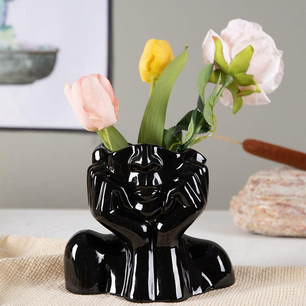 Home Decor Ceramic Vases Flower Vase Sculpture Crafts - amazitshop