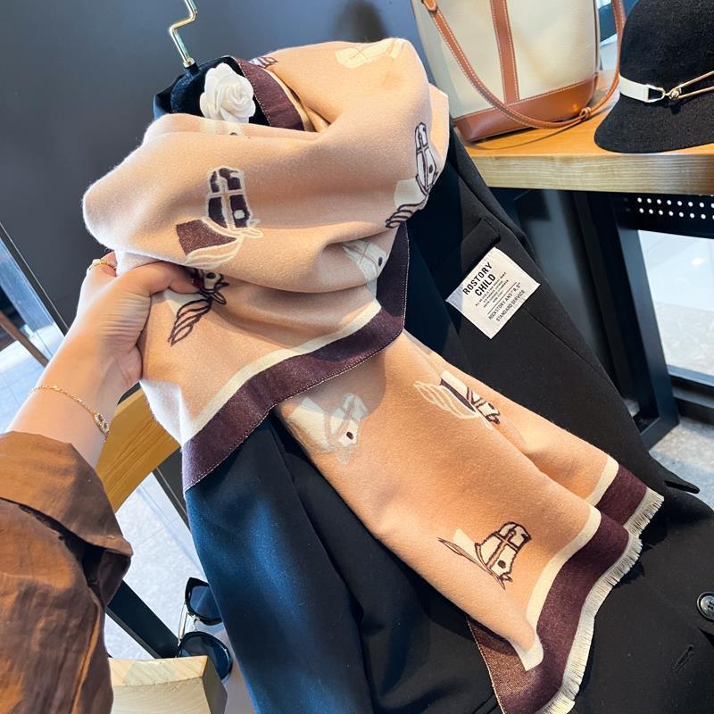 Winter Double-sided Thickened Air-conditioned Room Shawl Long Warm Scarf - amazitshop