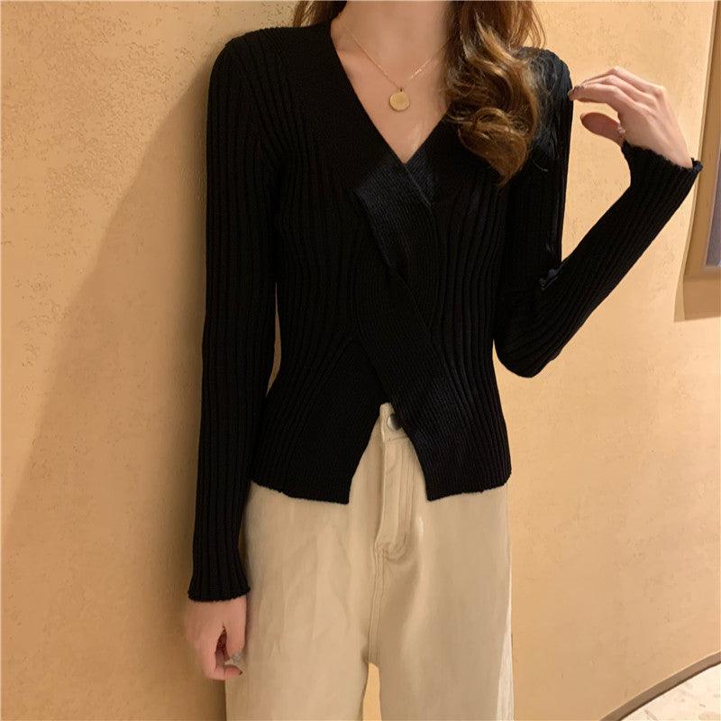 Design cross knit sweater - Amazitshop