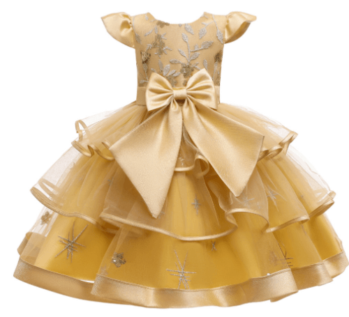 Children's Sequin Embroidered Evening Dresses Girls Princess - amazitshop