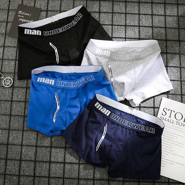 4pcs Boxer Mens Cotton Underpants - amazitshop