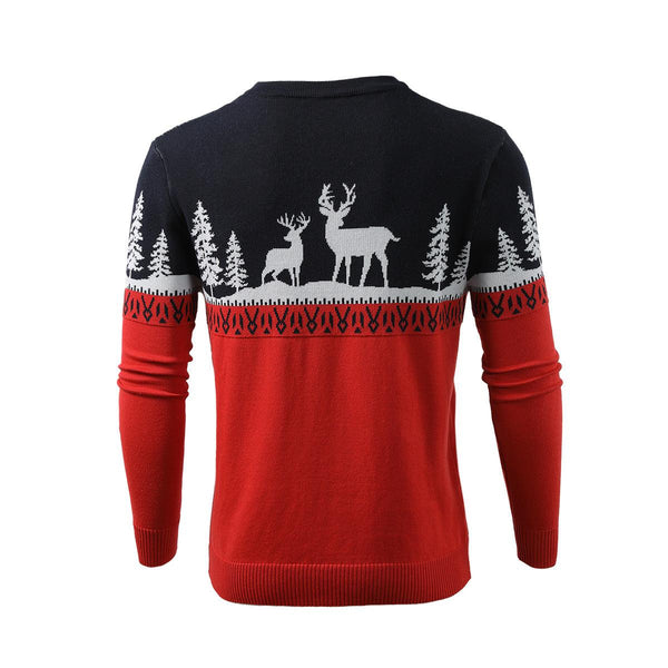 Ou Men's Little Deer Christmas Sweater - amazitshop