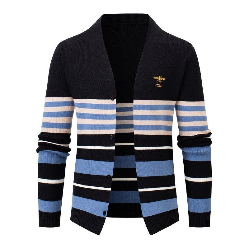 Men's Knit Cardigan Fashion Jacket Knitwear Outer Sweater Men - amazitshop