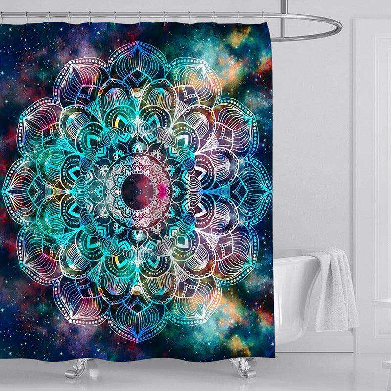 Mandala Starry Sky DIY Polyester Shower Curtain Waterproof - amazitshop