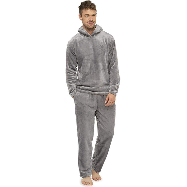Flannel Grey Simple Home Men's Pajamas - amazitshop