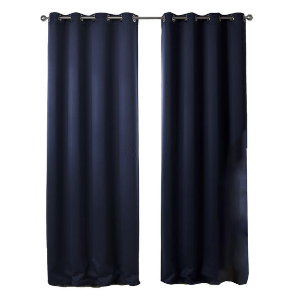 New Dark Blue Bedroom Blackout Fabric Printed Curtains - amazitshop