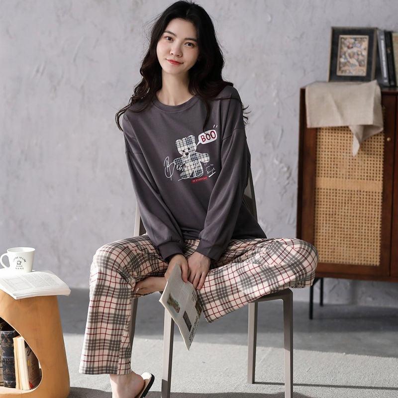 Pajamas Set Women Cute Cartoon Print Sleepwear 2 Piece Lounge Sets - amazitshop