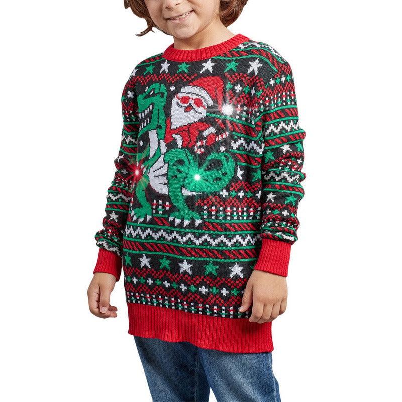 Autumn And Winter New Children's Christmas Clothing Elf Sweater Pullover Long Sleeve Sweater - amazitshop