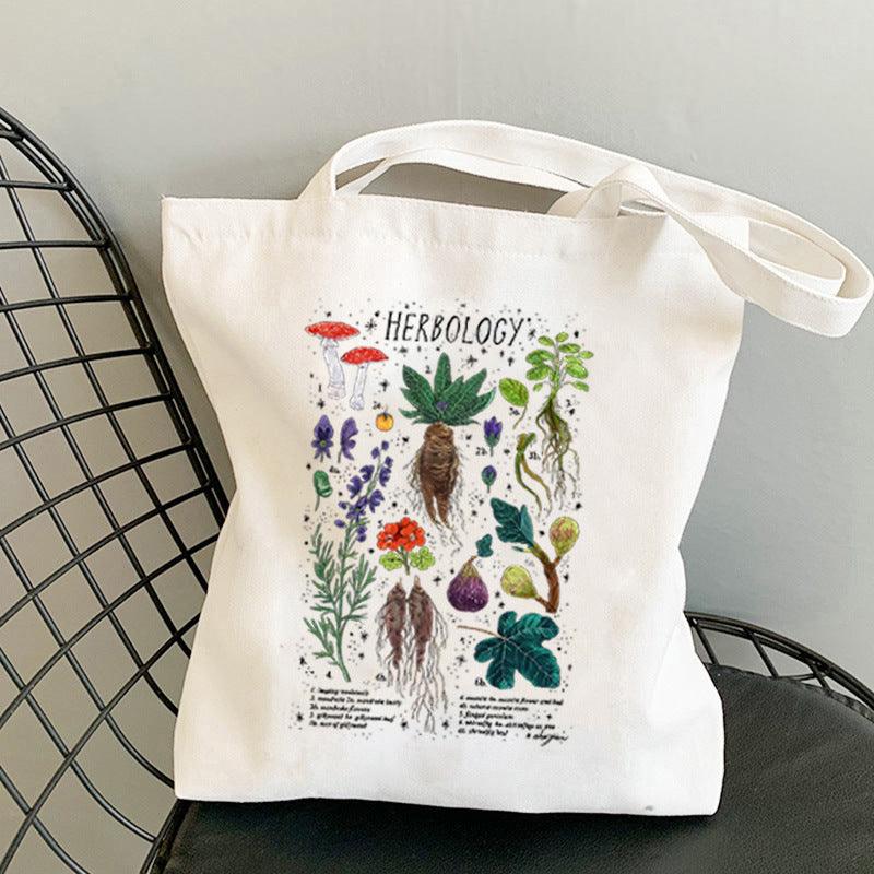 Mushroom Print Personalized Creative One-shoulder Canvas Bag - amazitshop