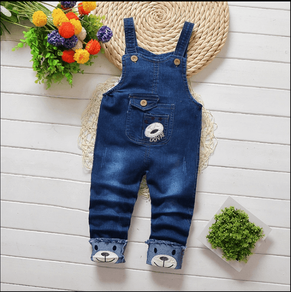 Baby Boy Denim Overalls Kids Jeans - amazitshop