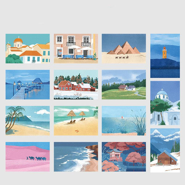 15 Travel Diaries Wall Decor Cards - amazitshop