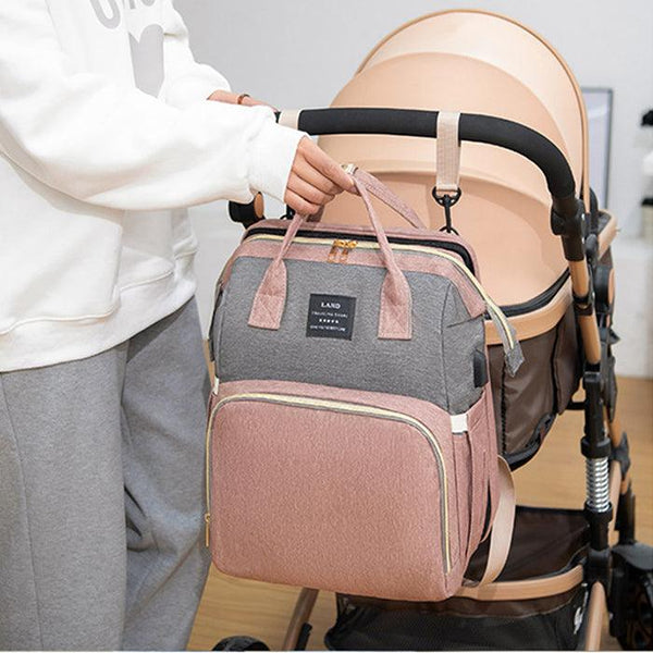 New Mummy Baby Crib Backpack Large Capacity Out Milk Insulated Bag Women - amazitshop