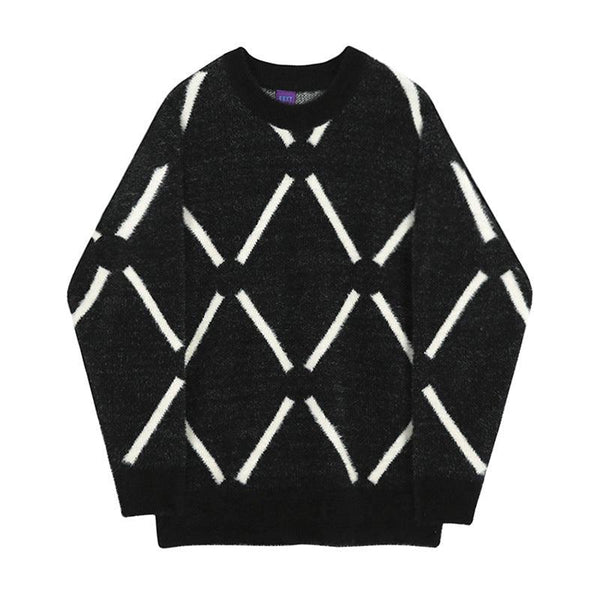 Men's Trendy Outerwear Plush Plaid Sweater - amazitshop