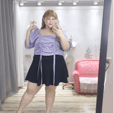 Fat Yingying Large Women's Dress Fat Mm Summer Dress Korean Version Square - amazitshop