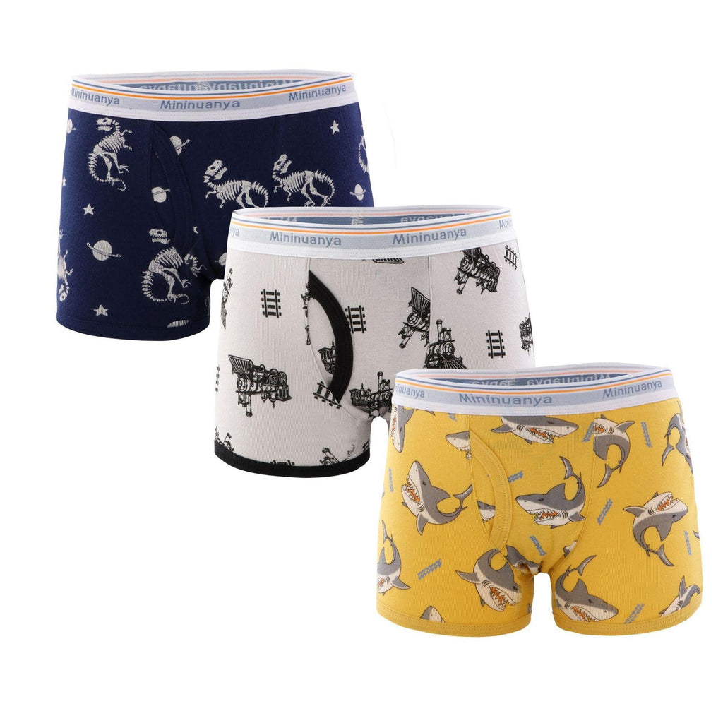 Children's Underwear Boy's Threaded Cotton Boxer Briefs - amazitshop
