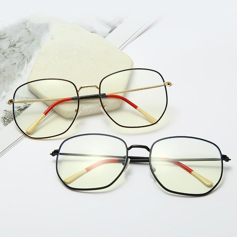 Fashion Men And Women Trend Metal Frame Polygonal Glasses - Amazitshop