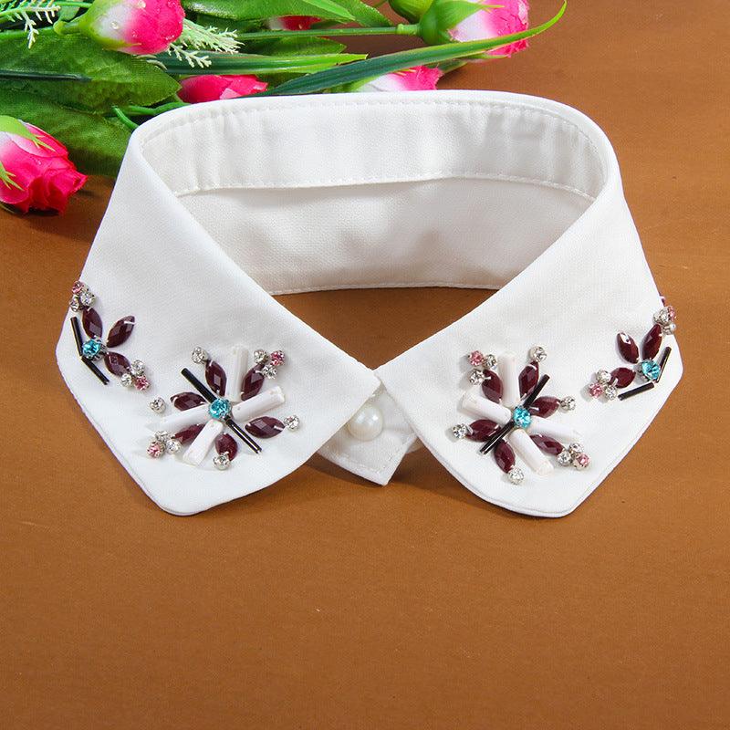 Fashion Rhinestone Beaded Fake Collar Children European And American Exquisite Fake Collar - Amazitshop