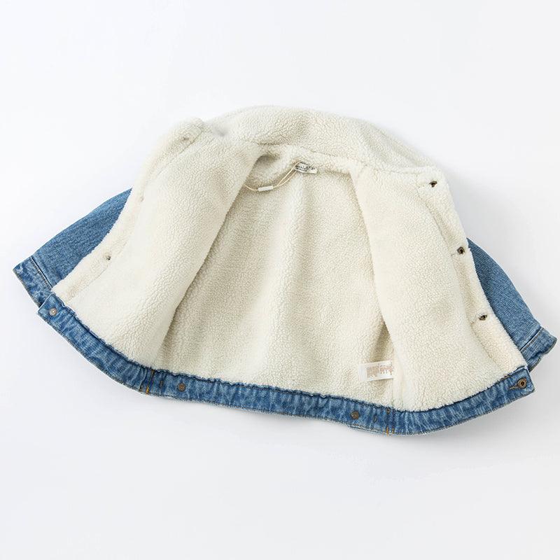 Fashion Single - breasted Denim Jacket With Velvet Lapels - Amazitshop