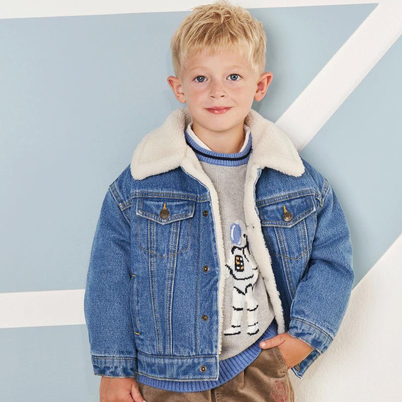 Fashion Single - breasted Denim Jacket With Velvet Lapels - Amazitshop