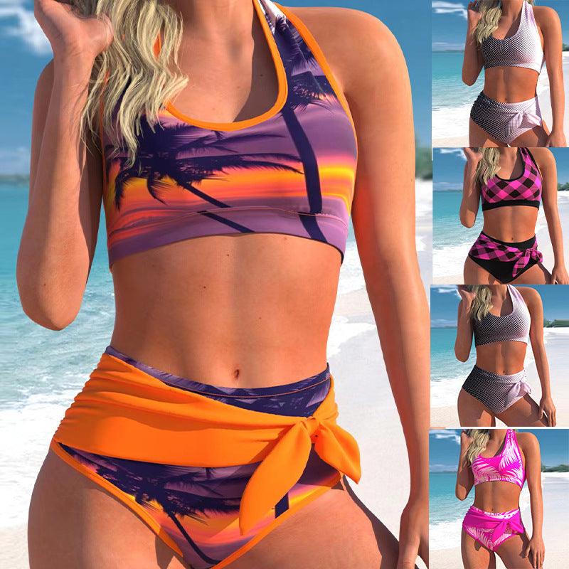 New Bikini Digital Printing Fashion Split Swimwear - amazitshop