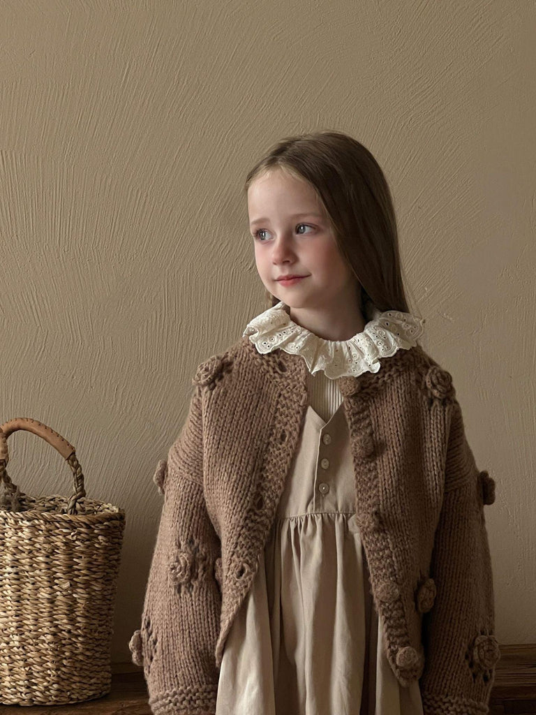 Children's Vintage Sweater Girls' Soft Cardigan - amazitshop