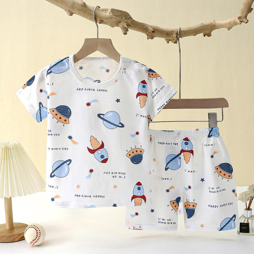 Children's Loungewear Pajamas Pure Cotton Underwear Set - amazitshop