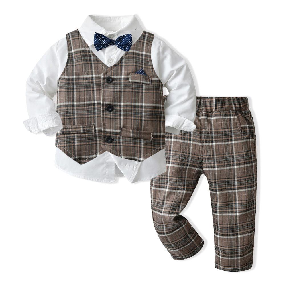 Boys Autumn Clothing Children's Suit Three-piece Set - amazitshop