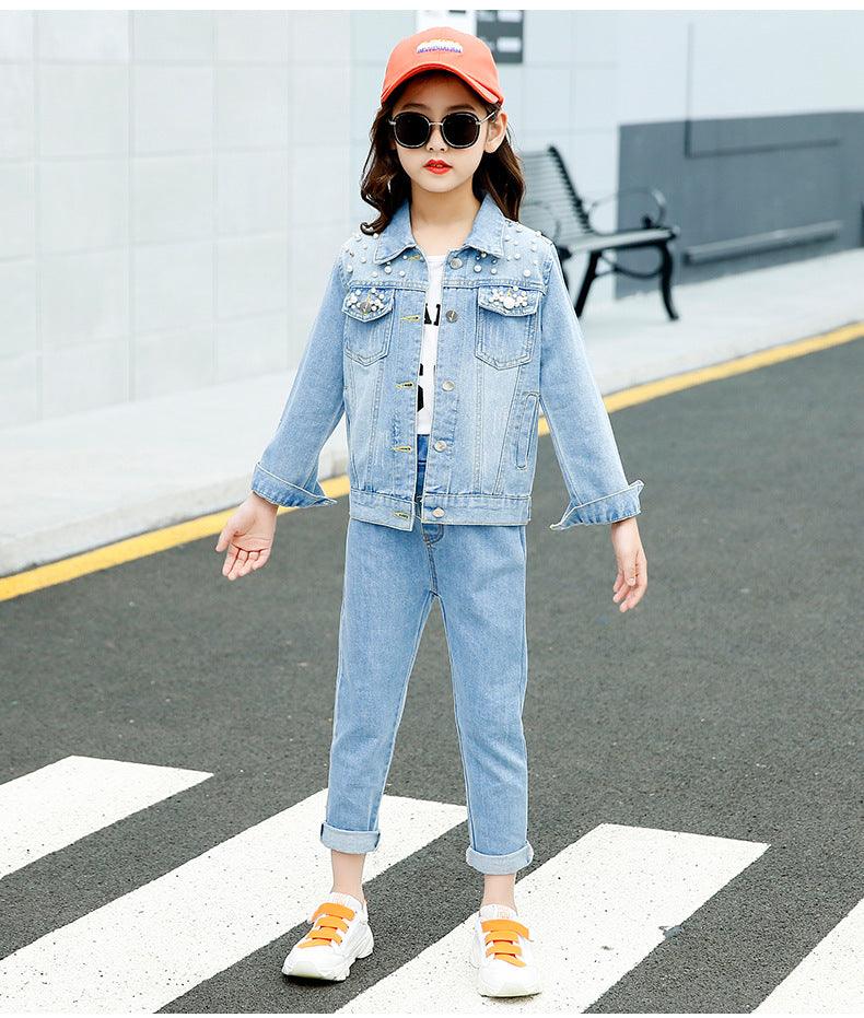 Girls Denim Jacket Children - Amazitshop