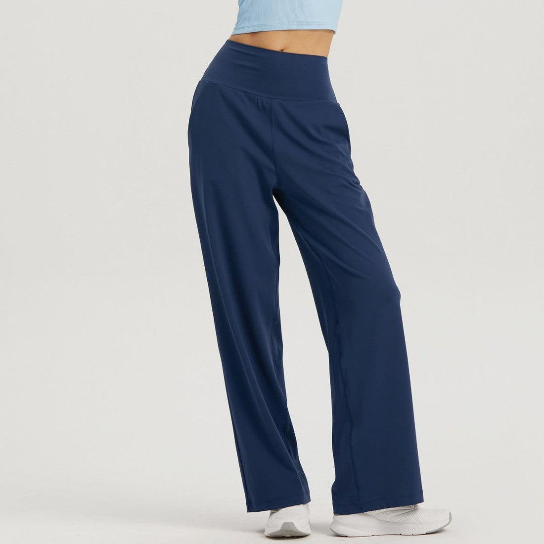 High Waist Yoga Sports Wide - leg Pants - Amazitshop