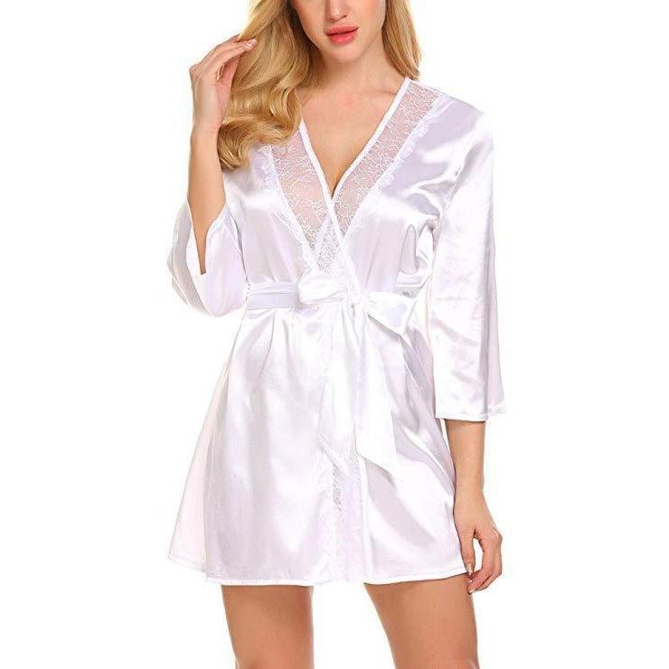 Hot Lingerie Sexy Big Yards Of Bud Silk Robe Interest Suits - Amazitshop