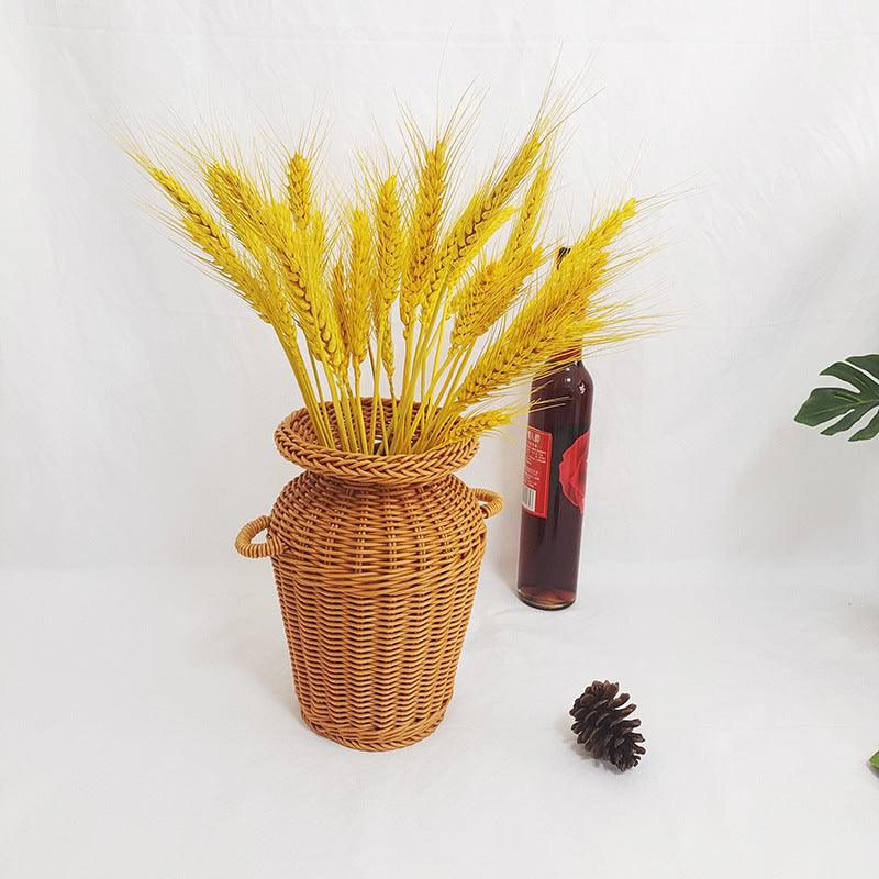 Living Dining Room Rattan Floor Vase Ornament - Amazitshop