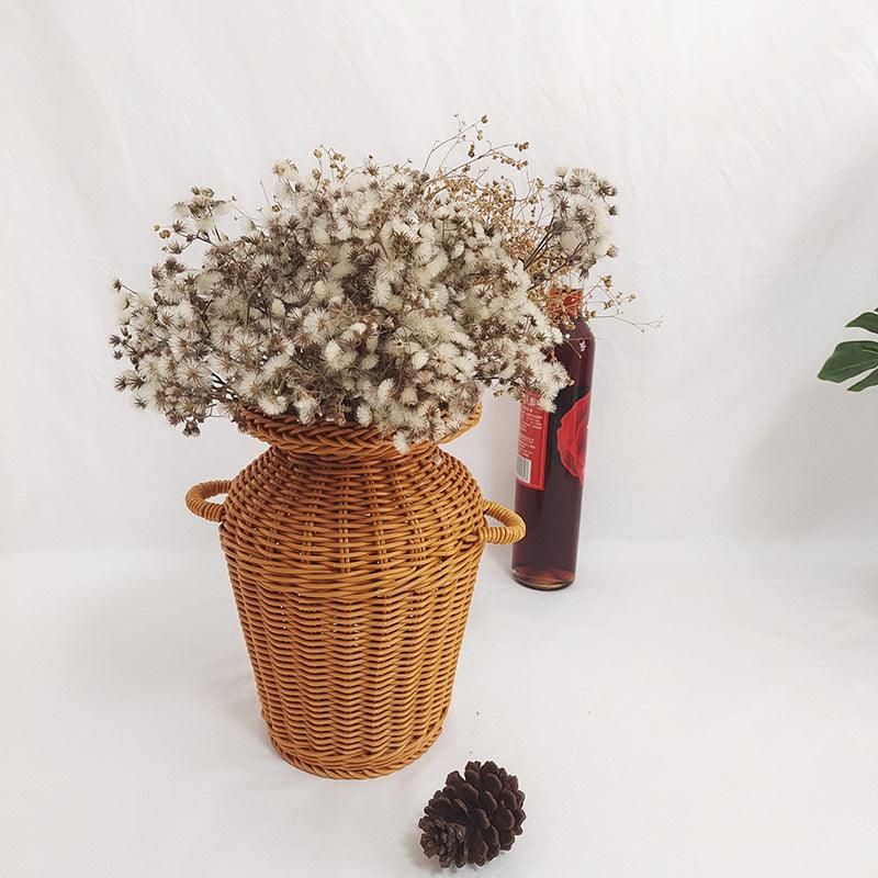 Living Dining Room Rattan Floor Vase Ornament - Amazitshop