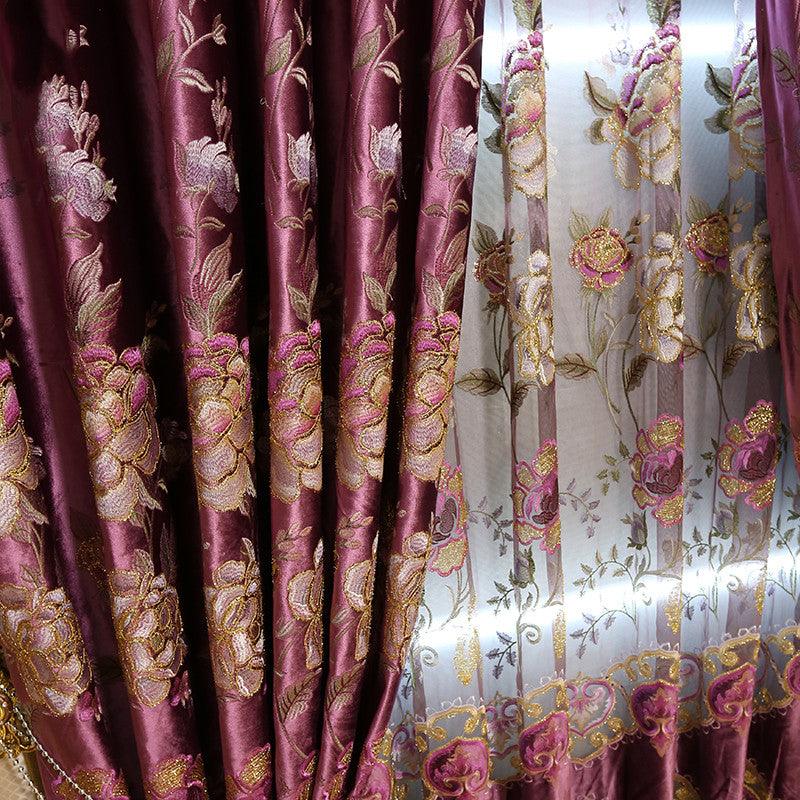 Luxury Pastoral Embroidery Curtains - Amazitshop