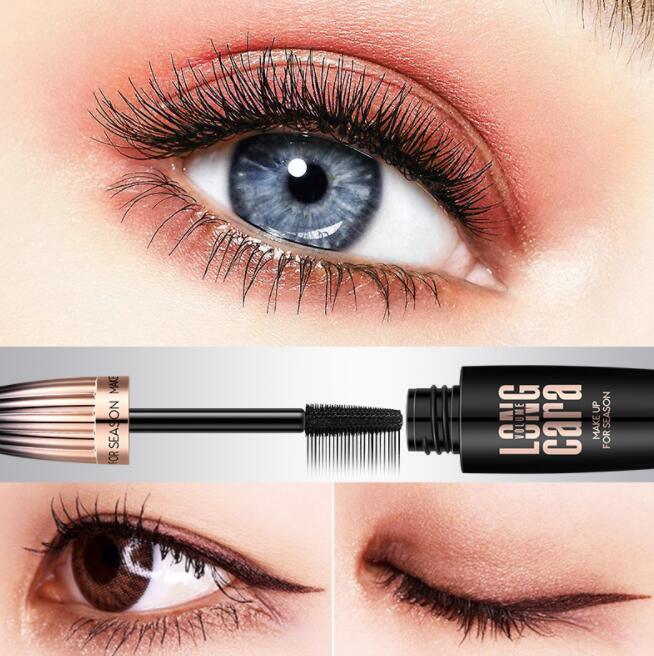 Makeup Eyelash Mascara Eye Lashes Makeup 4D Silk Fiber Lash Mascara New Long Curling Black Waterproof Fiber Mascara - Amazitshop