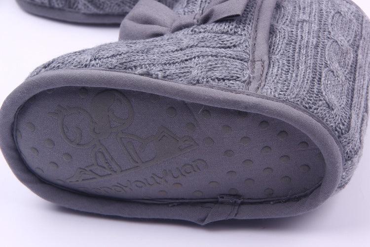 Manufacturers selling Wool Knitted Winter new bow shoes baby toddler shoes shoes boots 1646 - Amazitshop