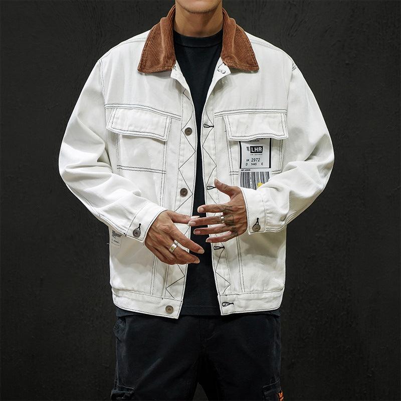 Men Balck Denim Jackets - Amazitshop