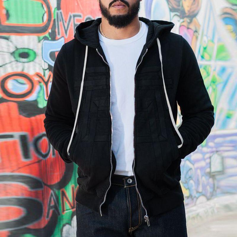 Men's Clothing Loose Tops Fashion Black Sweater Jacket Men - Amazitshop