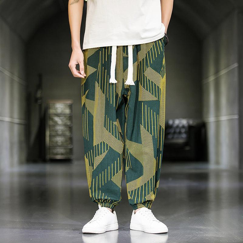 Mens Fashion Breathable Casual Wide Leg Pants - Amazitshop