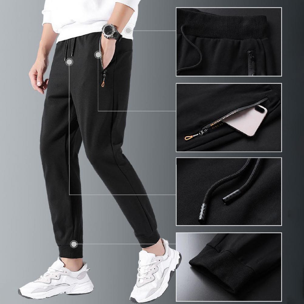 Men's Fashion Simple Casual Zipper Sweatpants - Amazitshop