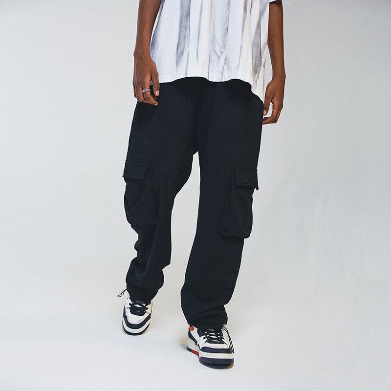 Men's Straight Loose Double Pocket Sweatpants - Amazitshop