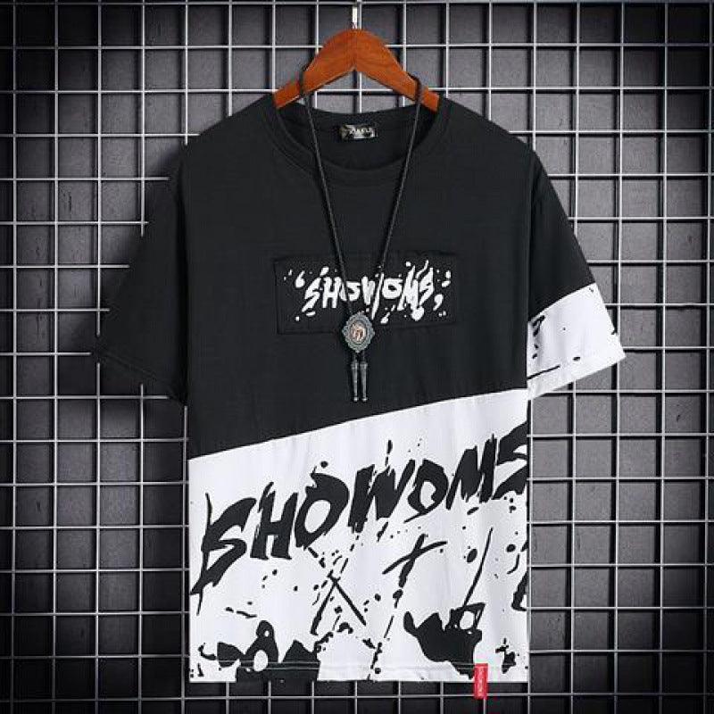 Net Celebrity Hair Stylist, Trendy Brand, Light Luxury Men's Clothing, Short - sleeved Men - Amazitshop