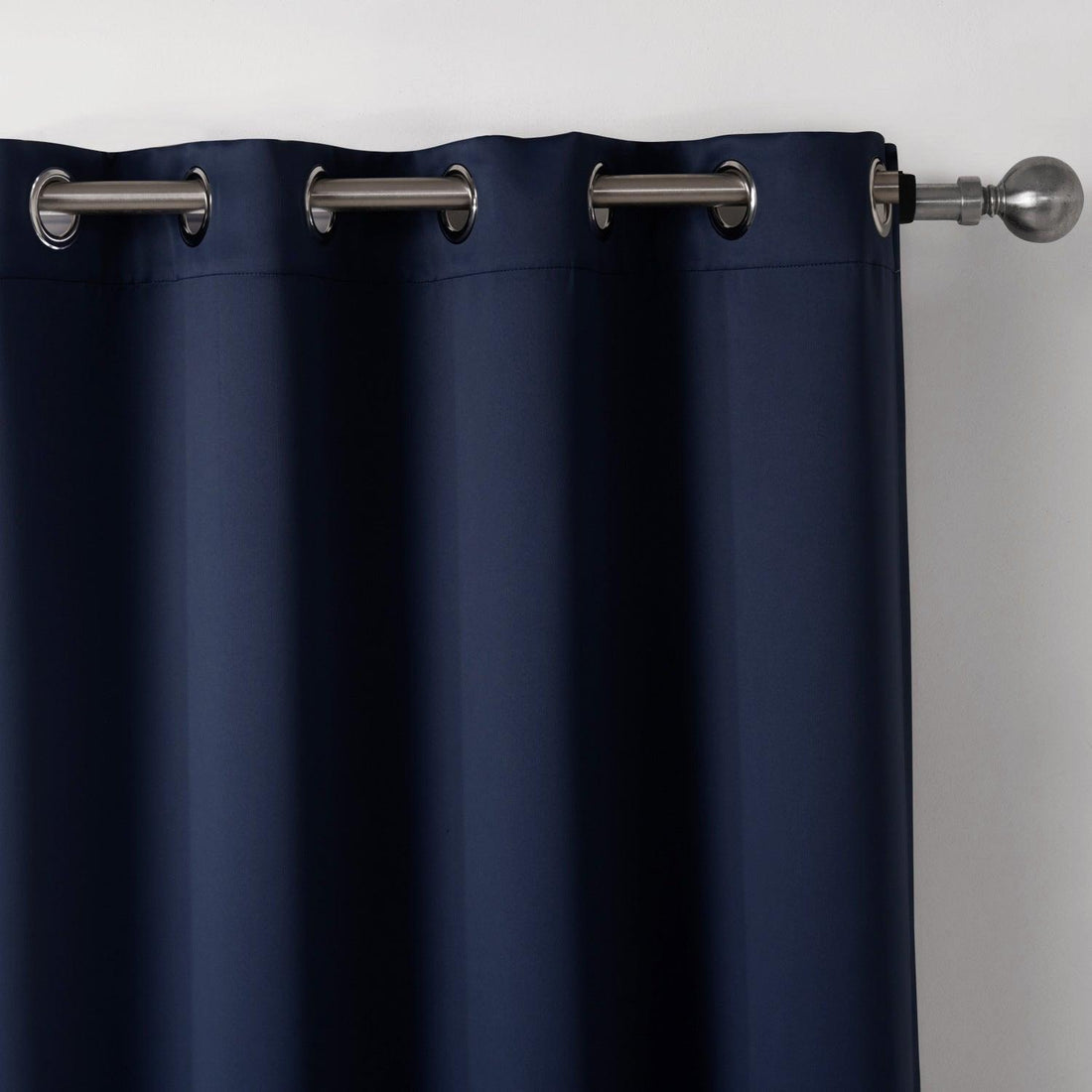 New Dark Blue Bedroom Blackout Fabric Printed Curtains - Amazitshop