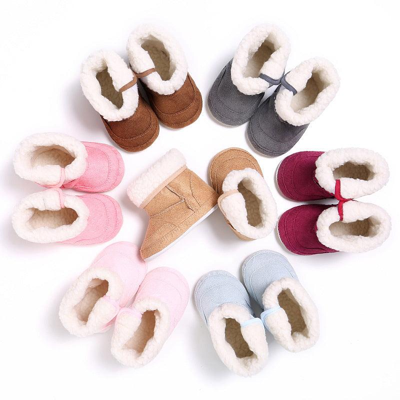 Newborn Baby Girls First Walkers Shoes Infant Toddler Soft Rubber Soled Anti - slip Boots Booties - Amazitshop