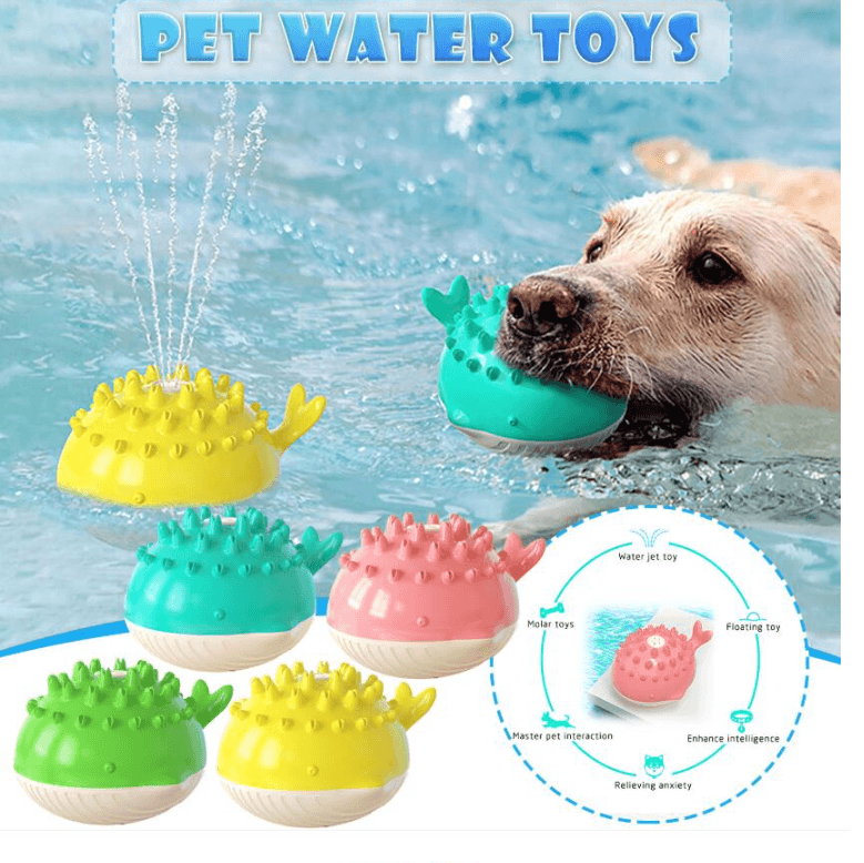 Pets Supplies Factory Amazon Hot Summer Electric Water Floating Swimming Pet Bathing Water Spray Dog Toy - Amazitshop
