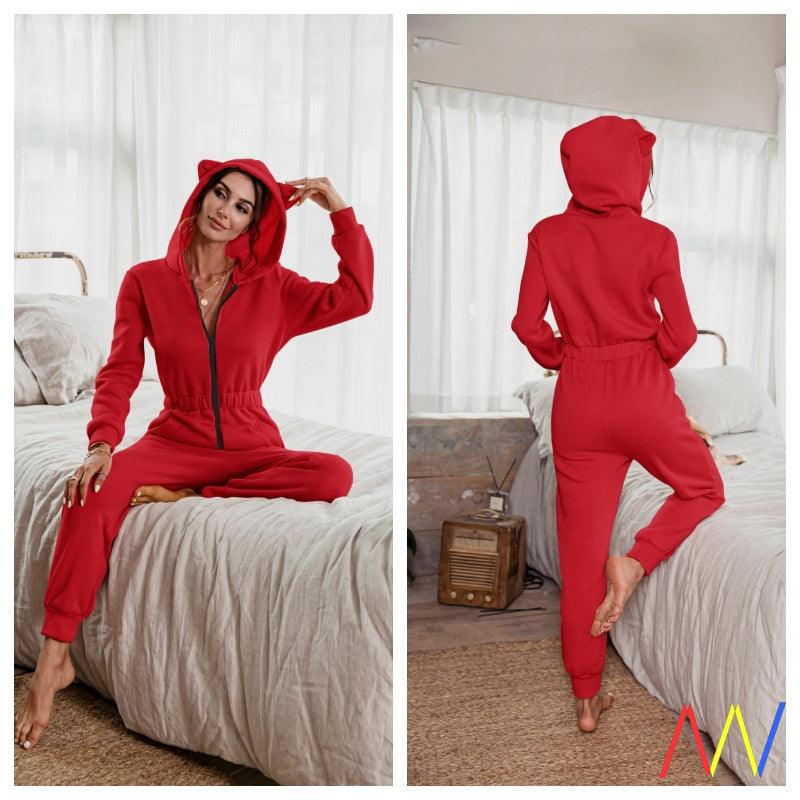 Pink Long Jumpsuit Romper - Amazitshop