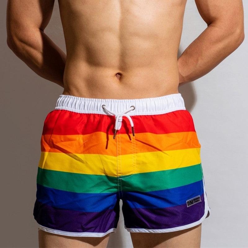 Rainbow Swimwear Men Swim Shorts Beach Swimming Trunks - Amazitshop