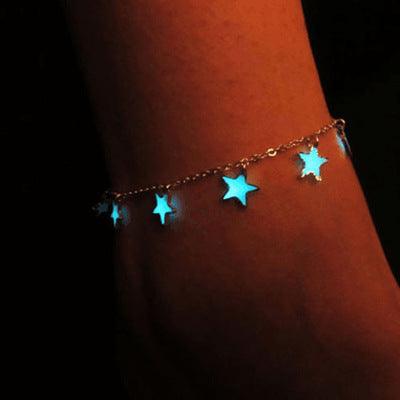 Real night glow bracelets Stars peach blossoms luminous bracelets bracelets - Amazitshop