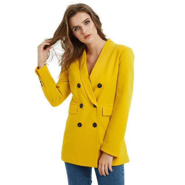 Suit Blazer Jacket For Women Long Coat Suits Office Ladies - Amazitshop